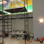 Hope Mennonite Church mural in progress